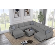 10 PCS Corduroy Flexible Combination Sectional Sofa Dark Grey