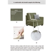 10 PCS Corduroy Flexible Combination Sectional Sofa Dark Grey