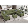 10 PCS Corduroy Flexible Combination Sectional Sofa Dark Grey