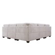 10 PCS Corduroy Flexible Combination Sectional Sofa Cream