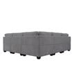 11 PCS Corduroy Flexible Combination Sectional Sofa Dark Grey