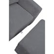 11 PCS Corduroy Flexible Combination Sectional Sofa Dark Grey