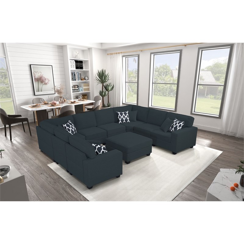 Flexible Combination Modular Sectional Sofa Charcoal