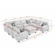 Flexible Combination Modular Sectional Sofa Charcoal
