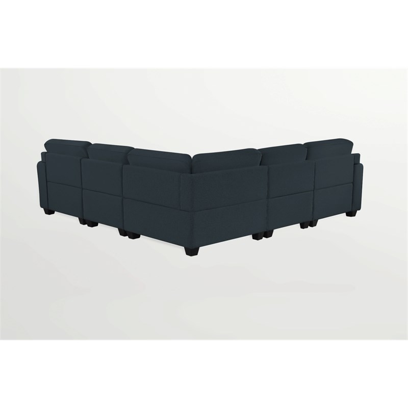 Flexible Combination Modular Sectional Sofa Charcoal