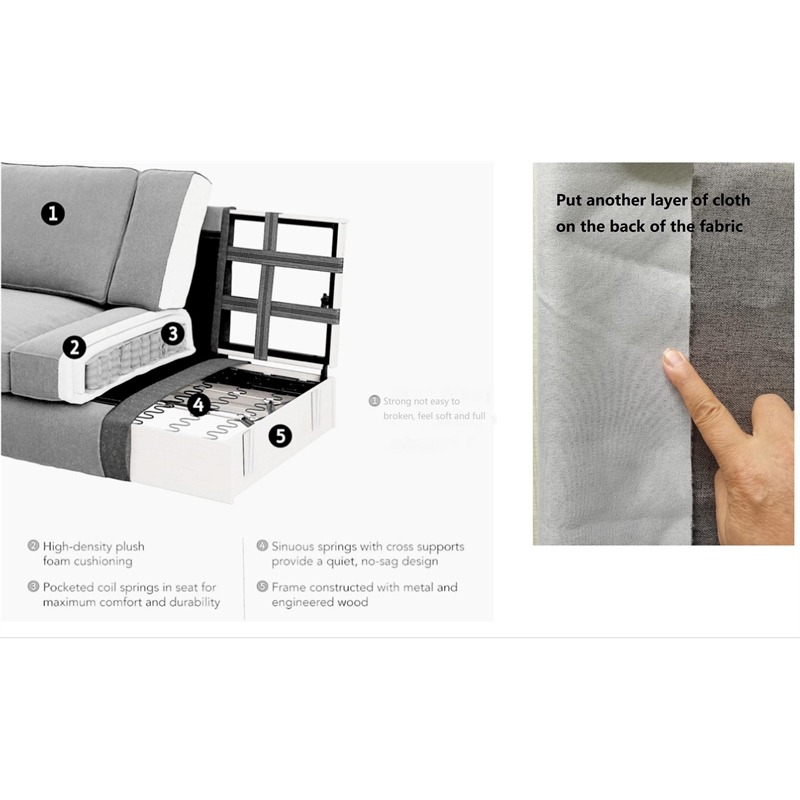 Flexible Combination Modular Sectional Sofa Grey