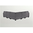 Fabric Flexible Combination Module Reversible Sectional Sofa Dark Grey