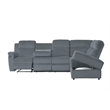Recliner Storage Upholstery Sectional Sofa Couchs Grey