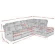 Recliner Storage Upholstery Sectional Sofa Couchs Grey
