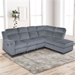 Recliner Storage Upholstery Sectional Sofa Couchs Grey