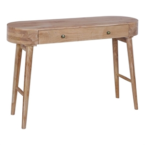 Casartis Living Oblong 30&quot Mid-Century Solid Wood Desk in Natural