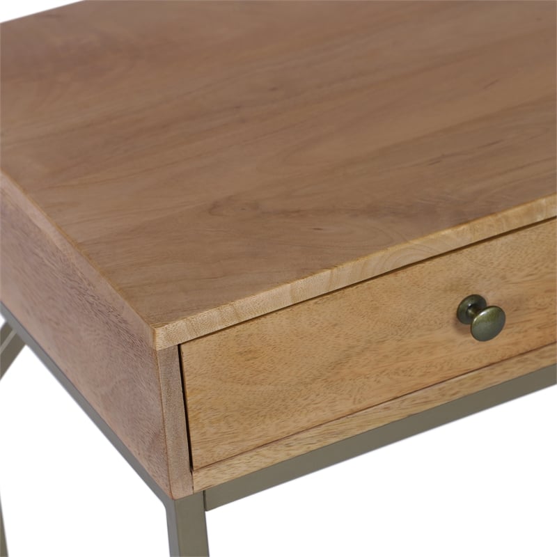 Casartis Living Linden Solid Wood  Modular Desk in Sunshine Brown