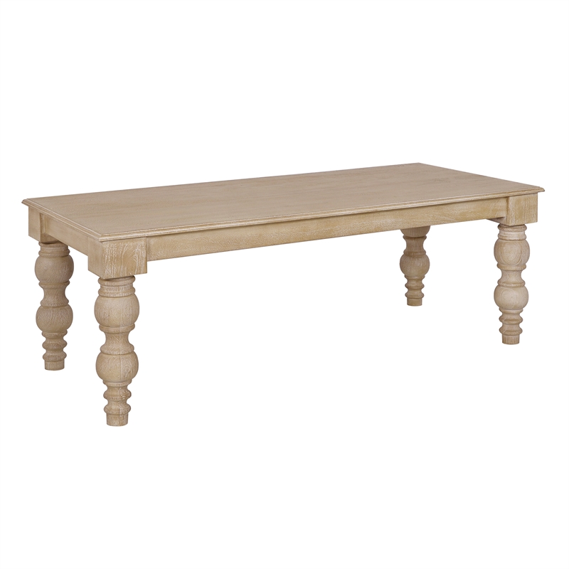 Casartis Living James Rectangular Farmhouse Solid Wood Coffee Table in Natural