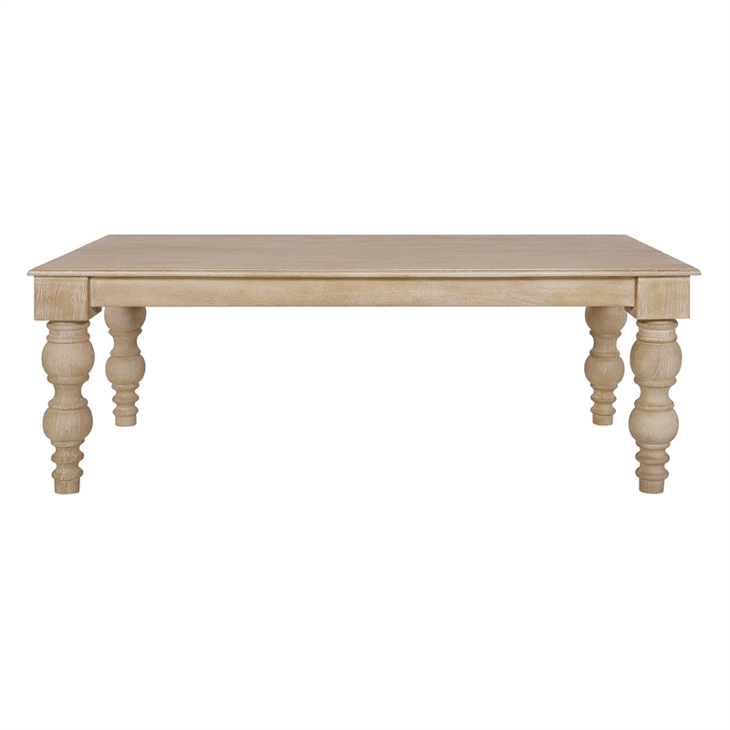 Casartis Living James Rectangular Farmhouse Solid Wood Coffee Table in Natural