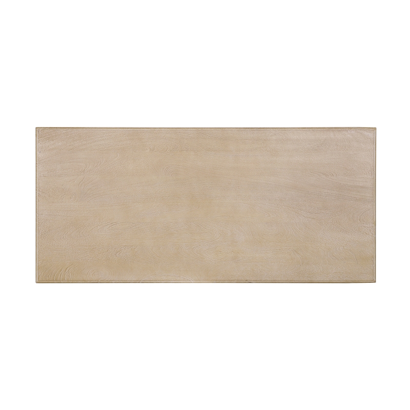 Casartis Living James Rectangular Farmhouse Solid Wood Coffee Table in Natural