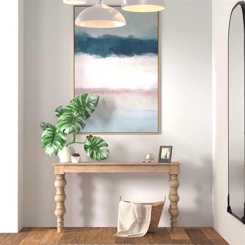 Casartis Living James Farmhouse Solid Mango Wood Console Table in ...