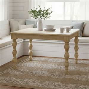 Casartis Living James 48&quot Square Farmhouse Wood Dining Table in Rustic Natural