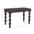 Casartis Living French Country Solid Wood Desk in Coffee Brown