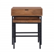 Casartis Living Atelier Solid Wood Iron Nesting Table Set of 2 in Honey Brown