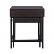 Casartis Living Atelier Solid Wood Iron Nesting Table Set of 2 in Choco Brown