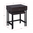 Casartis Living Atelier Solid Wood Iron Nesting Table Set of 2 in Choco Brown