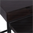 Casartis Living Atelier Solid Wood Iron Nesting Table Set of 2 in Choco Brown