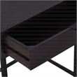 Casartis Living Atelier Solid Wood Iron Nesting Table Set of 2 in Choco Brown