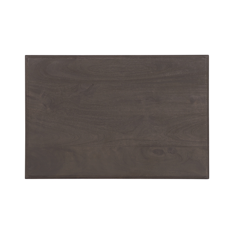 Casartis Living French Country Solid Wood Side Table with Drawer in Coffee Brown