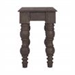 Casartis Living French Country Solid Wood Side Table with Drawer in Coffee Brown