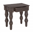 Casartis Living French Country Solid Wood Side Table with Drawer in Coffee Brown