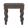 Casartis Living French Country Solid Wood Side Table with Drawer in Coffee Brown