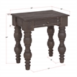 Casartis Living French Country Solid Wood Side Table with Drawer in Coffee Brown