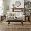 Casartis Living French Country Solid Wood Side Table with Drawer in Coffee Brown