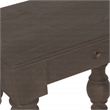 Casartis Living French Country Solid Wood Side Table with Drawer in Coffee Brown