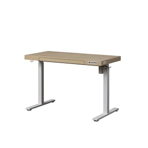 Kowo 48&quot K305 Electric Height Adjustable Wood Standing Desk in Natural/White