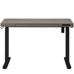 Kowo 55&quot K305 Wood Standing Desk with Back Board and Drawer in Natural/White