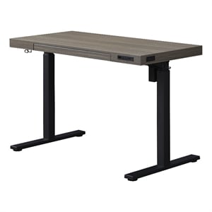 Kowo 48&quot K305 Electric Height Adjustable Wood Standing Desk in Gray Oak