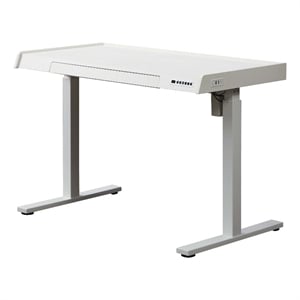 Kowo 48&quot K309 Electric Height Adjustable Wood Standing Desk with Drawer in White