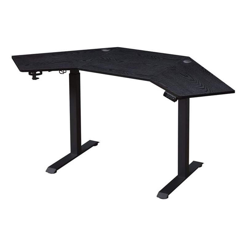 Kowo K314 Corner Electric Height Adjustable Wood Standing Desk in Black