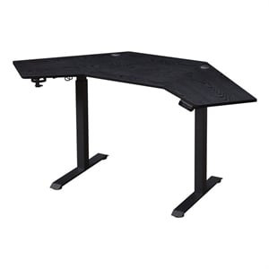 Kowo K314 Corner Electric Height Adjustable Wood Standing Desk in Black