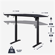 Kowo K314 Corner Electric Height Adjustable Wood Standing Desk in Black