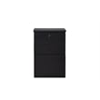 Kowo 2-Drawer Engineered Wood/Metal File Cabinet with Lock in Black