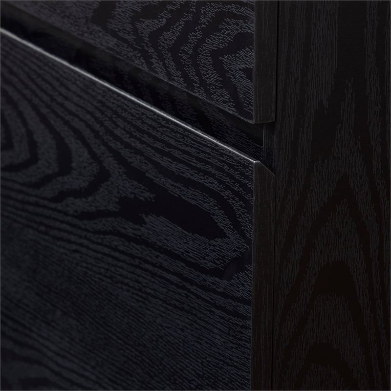 Kowo 2-Drawer Engineered Wood/Metal File Cabinet with Lock in Black