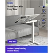 Kowo Electric Height Adjustable Wood/Metal Side End Table in White