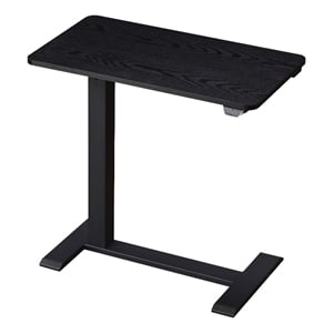 Kowo Electric Height Adjustable Wood/Metal Side End Table in Black