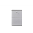 Kowo 2-Drawer Engineered Wood/Metal File Cabinet with Lock in White