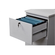 Kowo 2-Drawer Engineered Wood/Metal File Cabinet with Lock in White