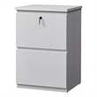 Kowo 2-Drawer Engineered Wood/Metal File Cabinet with Lock in White