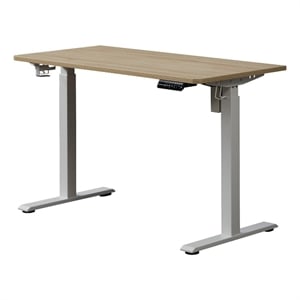 Kowo 48&quot K304 Electric Height Adjustable Wood Standing Desk in Natural/White