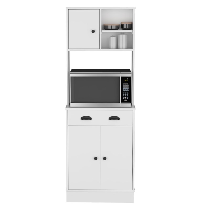 Selmer 3-Door Engineered Wood Pantry Cabinet in White